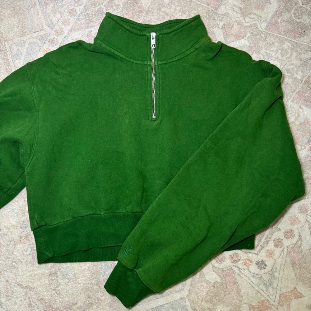 Green Half-Zip Women's Sweater